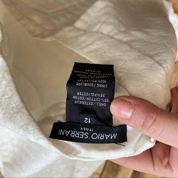 MARIO SERRANI White Embossed Skirt Pockets - Picture 4 of 4